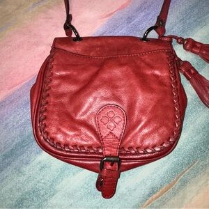 Patricia Nash red leather crossbody purse
